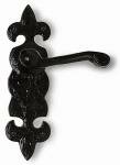 Black Antique Door Handle on Backplate